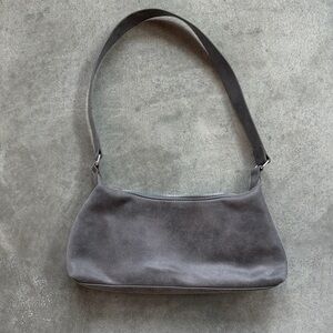H&M Charcoal Suede Shoulder Bag